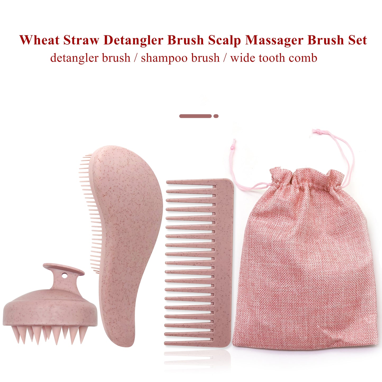 Scalp Massager Shampoo Brush Wide Teeth Comb Sets