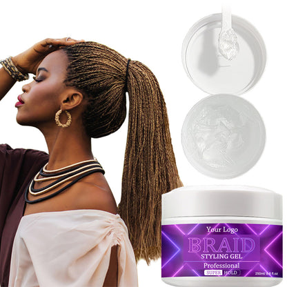 Braid Gel Extreme Hold Use For Edges, Braids, Locks, Twists, Cornrows-250ml