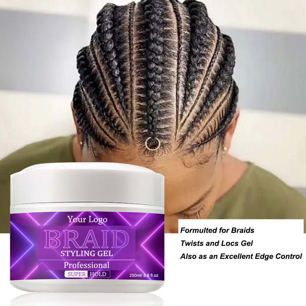 Braid Gel Extreme Hold Use For Edges, Braids, Locks, Twists, Cornrows-250ml