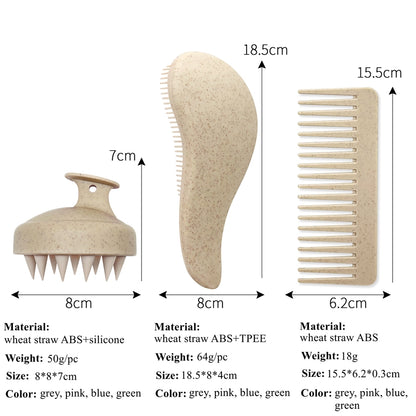 Scalp Massager Shampoo Brush Wide Teeth Comb Sets