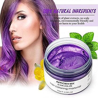 Purple temporary hair dye wax