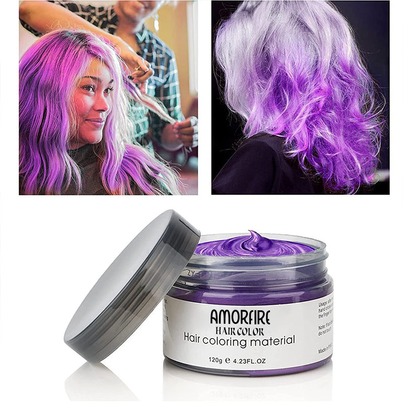 Purple temporary hair dye wax