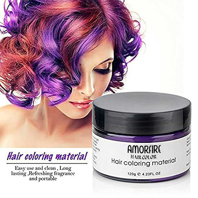 Purple temporary hair dye wax