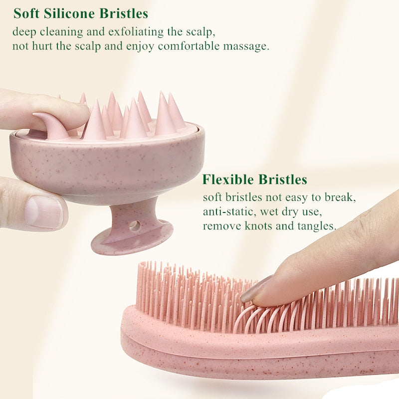 Scalp Massager Shampoo Brush Wide Teeth Comb Sets