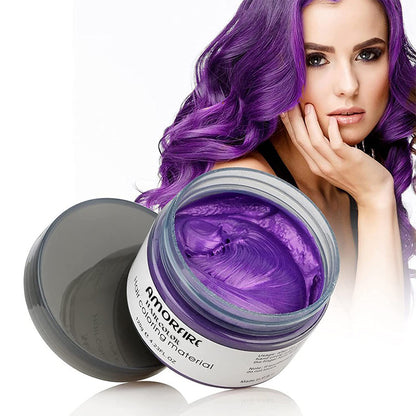 Purple temporary hair dye wax